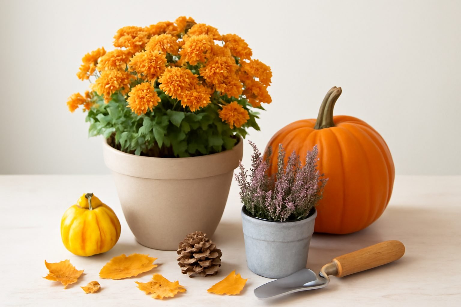 Selbstgemachte Herbstdeko — der Weg zum Ergebnis