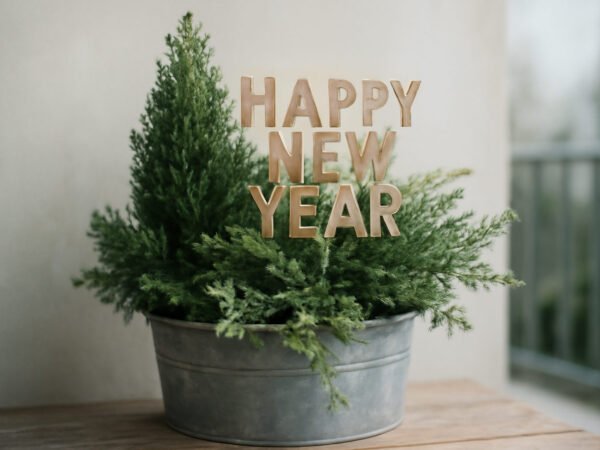 Silvester Dekoration für die Terrasse