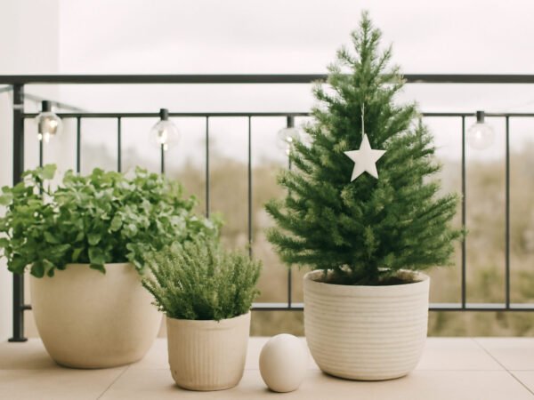 Silvester Tischdekoration für den Balkon