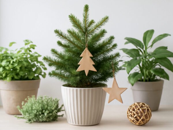 Skandinavische Weihnachtsdeko für den Garten
