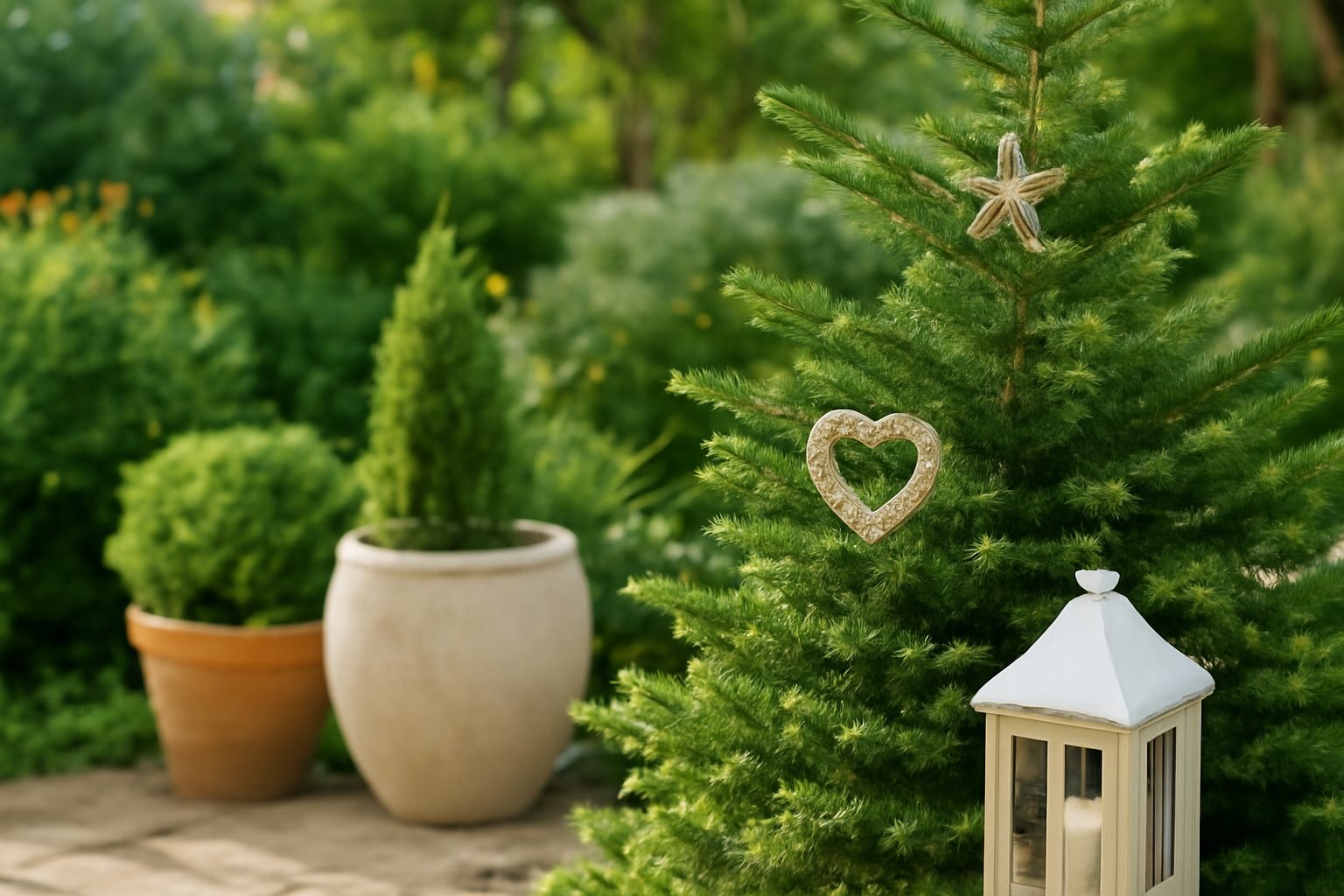 Skandinavische Weihnachtsdeko für draußen wetterfest