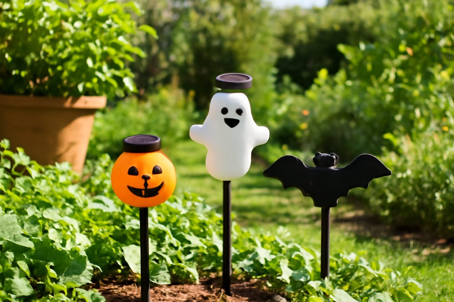 Solar Halloween Deko für den Garten — 15 einfache Varianten