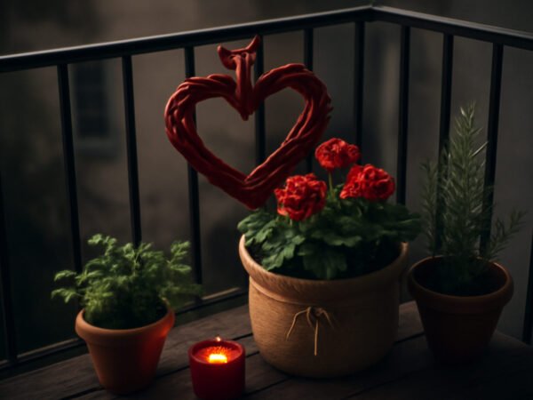 Valentinstag Dekoration für den Balkon in 6 Schritten