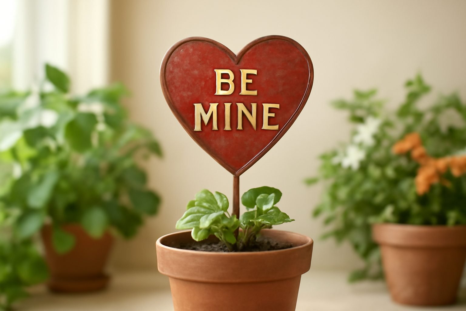 Valentinstag Dekoration für den Vorgarten