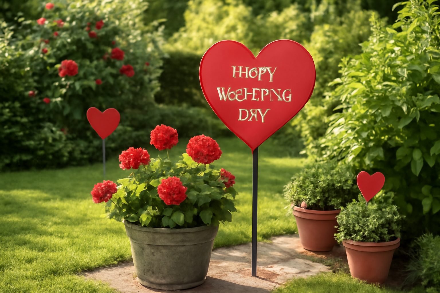 Valentinstag Dekoration für draußen wetterfest