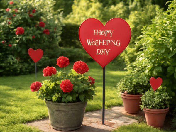 Valentinstag Dekoration für draußen wetterfest