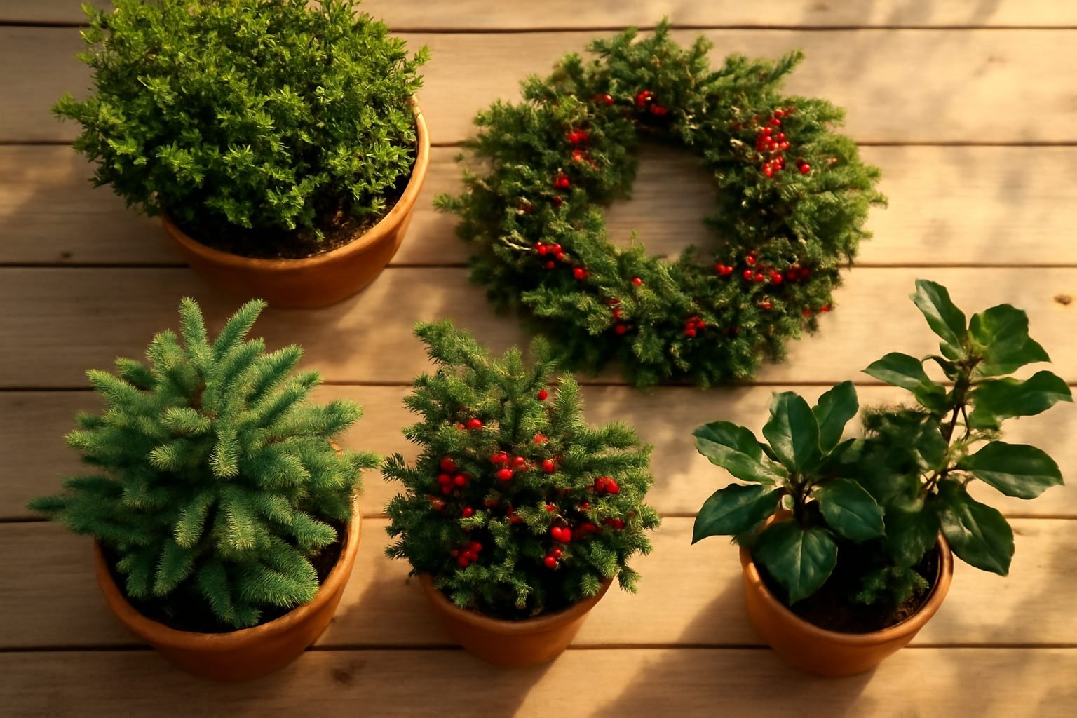 Weihnachtliche Kübelbepflanzung für draußen