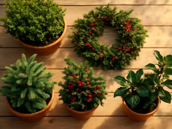 Weihnachtliche Kübelbepflanzung für draußen