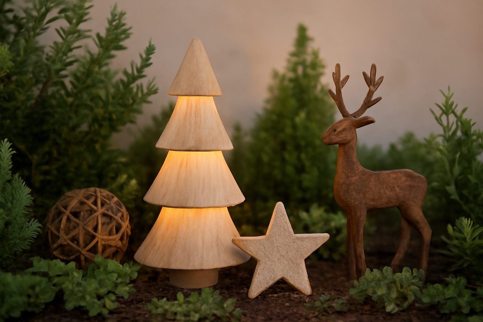 Weihnachtsdekoration Ideen für den Vorgarten