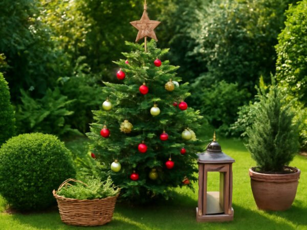 Weihnachtsdekoration Ideen für die Terrasse