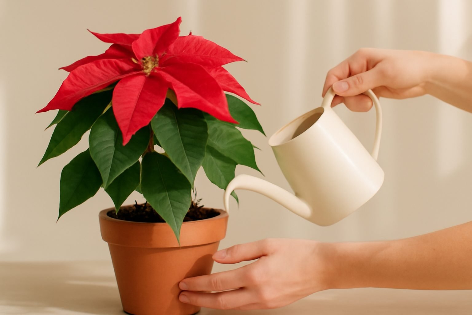 Wie Pflege ich Weihnachtssterne in der Wohnung