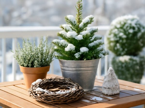 Winterdeko DIY für die Terrasse — der Weg zum Ergebnis