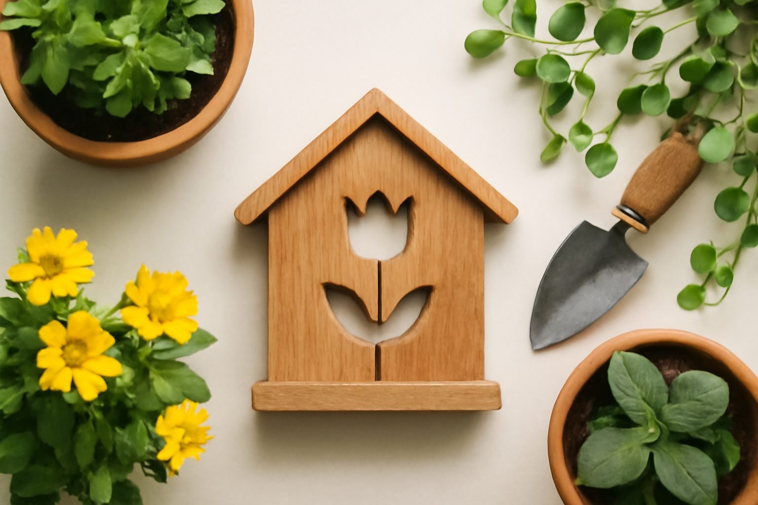 Winterdeko Garten aus Holz — günstig statt teuer