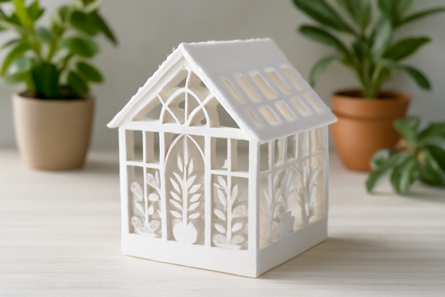 Winterdeko Garten aus Papier — 11 einfache Varianten
