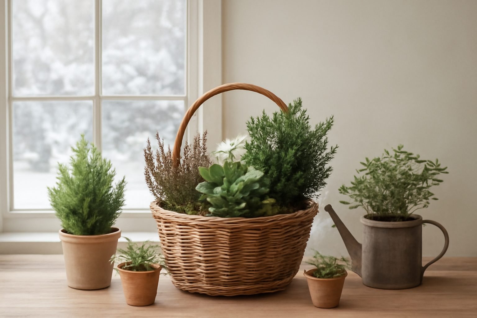 Winterdeko Garten für kleine Wohnungen