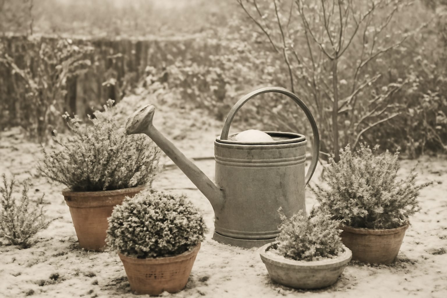 Winterdeko Garten Vintage: 8 Ideen für wenig Geld