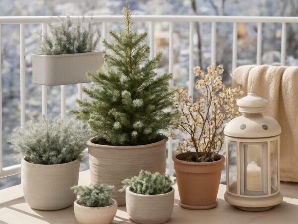 Winterdeko Kindergarten für den Balkon